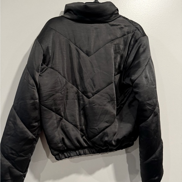 Sanctuary Womens Davis Black Chevron Puffer Short Quilted Coat Outerwear New XS - Picture 13 of 14